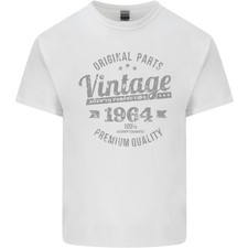 Vintage Year 61st Birthday 1964 Mens Light Cotton T-Shirt White