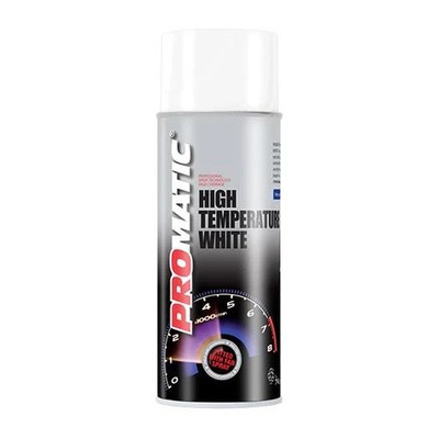 2x Promatic Hochtemperatur Weiß Profi Sprühfarbe Mehrzweck 400ml