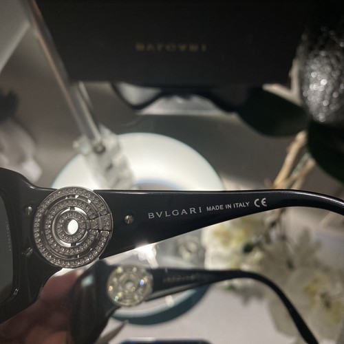 Bvlgari Sunglasses 8007-B Black Swarovski Crystal Limited Edition VERY RARE! - Picture 17 of 22