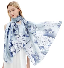 Silk Scarf for Women 70''X35'' Long Satin Lightweight Large Shawl Wrap