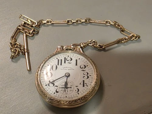 ANTIQUE 16S HAMILTON RAILWAY 992B POCKET WATCH - 21 JEWELS - 6 POSITION  WORKING
