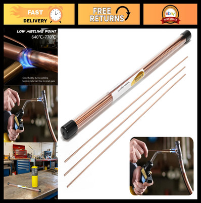 Copper Phosphorus Brazing Rods 15.7'' for HVAC, Refrigeration & Pipeline Welding,