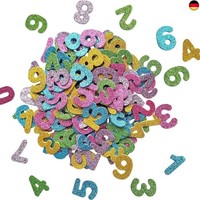 150 StüCk Zahlen Aufkleber, Glitzer Schaumstoff Aufkleber, Zahlen Moosgummi