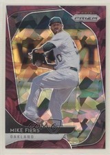 2020 Panini Prizm Tier III Burgundy Cracked Ice Prizm 10/25 Mike Fiers #219 0l1