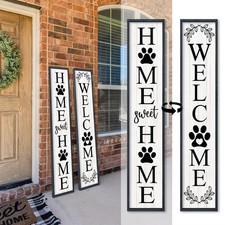 Outdoor Welcome Sign for Front Porch Door Decor, Home Sweet Home Sign Door Ou...