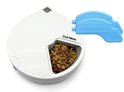 Cat Mate C500 Automatic 5 Bowl Digital TimerControlled Pet Feeder  for Cats a...