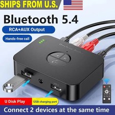 3-IN-1 Bluetooth Receiver  Transmitter Wireless RCA to 3.5mm Aux Audio Adapter