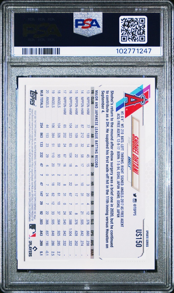 2021 TOPPS UPDATE SP #US150 SHOHEI OHTANI PSA 10 | eBay