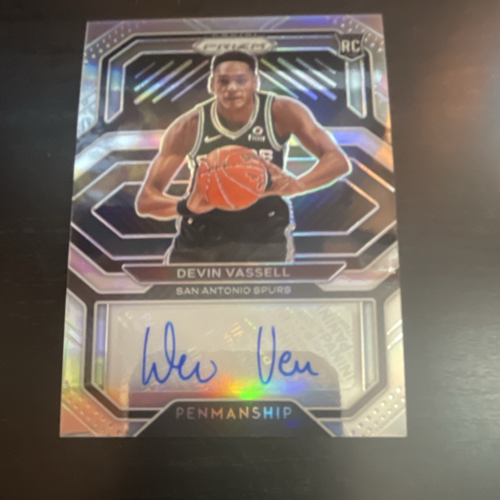 Panini Prizm 2020-21 Devin Vassell Rookie Penmanship Autograph Spurs #RP-DVS