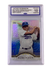 2017 TOPPS CHROME WALMART EXCLUSIVE LEGENDS JACKIE ROBINSON GEM MINT 10 LOW POP