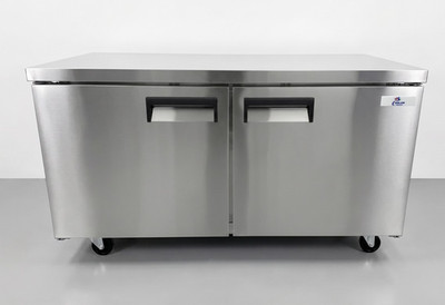 NEW 60'' Commercial Undercounter Freezer Worktop Two Door NSF ETL