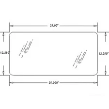 Cab Glass - Rear Lower Tinted Window Fits John Deere 5420 5520 6403 6603 R201481