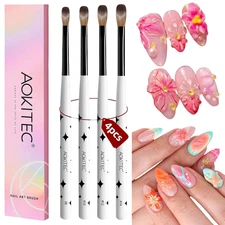 Acrylic Nail Brush Set - 4PCS Kolinsky Acrylic Nail Brushes Size 8/10/12/14 Nail