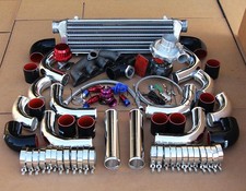 D-series D15d16 Ekefeg T3 Manifold Turbocharger Kit Chrome Pipe Black Coupler