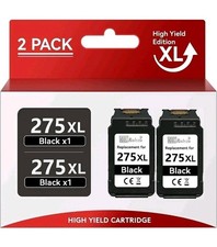 2 PK PG-275 xl Black Ink Cartridges for Canon Pixma TS3522 TR4720 TS3500 Printer