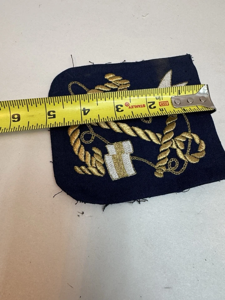 vintage nautical fouled anchor embroidered patch rope and signal flags yacht - Image 3 of 4