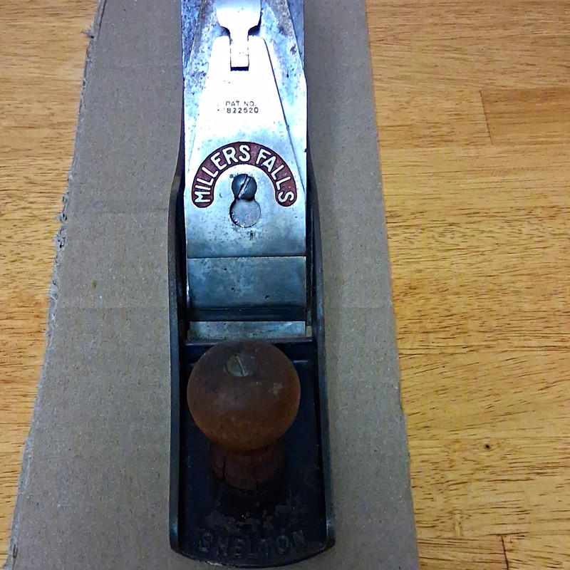 Millers Falls No. 14 Bench Plane w/ Wood Handle, 2 in Steel Blade, 14 in