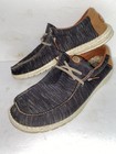 Hey Dude Wally Jersey Shoes Men’s 10 Charcoal Gray Slip On Sneakers Casual — photo 1