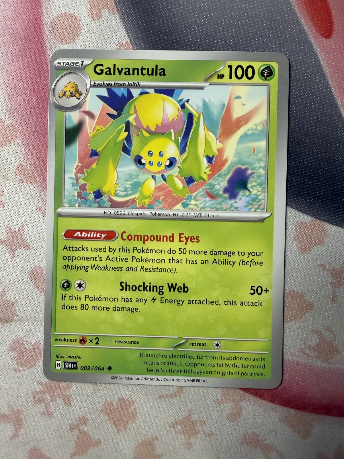 Galvantula Uncommon SV: Shrouded Fable 002/064 NM English