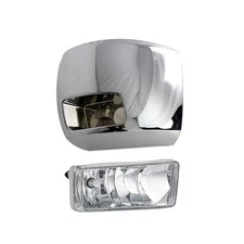 Front Bumper Chrome End Cap+Fog Light For 2007-12 Silverado 2500HD 3500HD Right