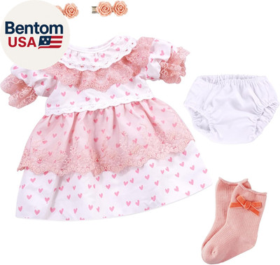5 Pcs Reborn Baby Doll Clothes Accessories Set for 17-22 Inch Dolls, Reborn Doll