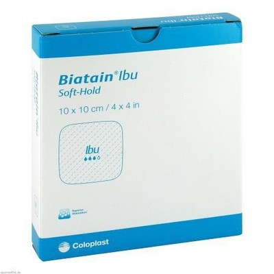 BIATAIN Ibu Schaumverband 10x10 cm sanft haftend 5 St