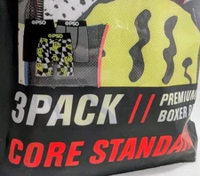 PSD Boxer Briefs 3 PACK Soft Microfiber WARPED SMILEY FACE Drops 7" Inseam