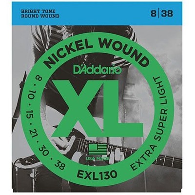 Saiten E-Gitarre D'Addario EXL130 Nickel Wound .008-038 Gitarrensaiten E- Gitarr
