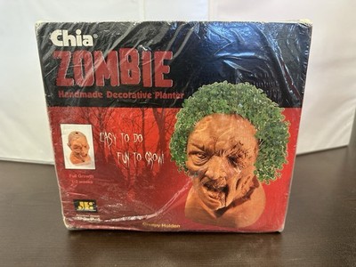 Chia Zombie Creepy Holden Handmade Decorative Planter NEW in Sealed Package