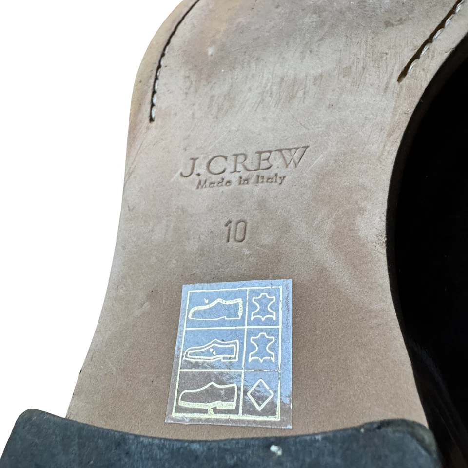 J. Vestido CREW Biella Borla Penny Mocasines Cuero A9861 Mujer Talla 10 Italia Foto 4 de 4