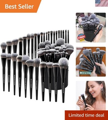 32Pcs PRO Grade Makeup Brushes Set with Super Large Holder,  Ultra-Soft S