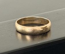 14K Solid Yellow Gold IGM Plain 4mm Wedding Band Ring Size 6