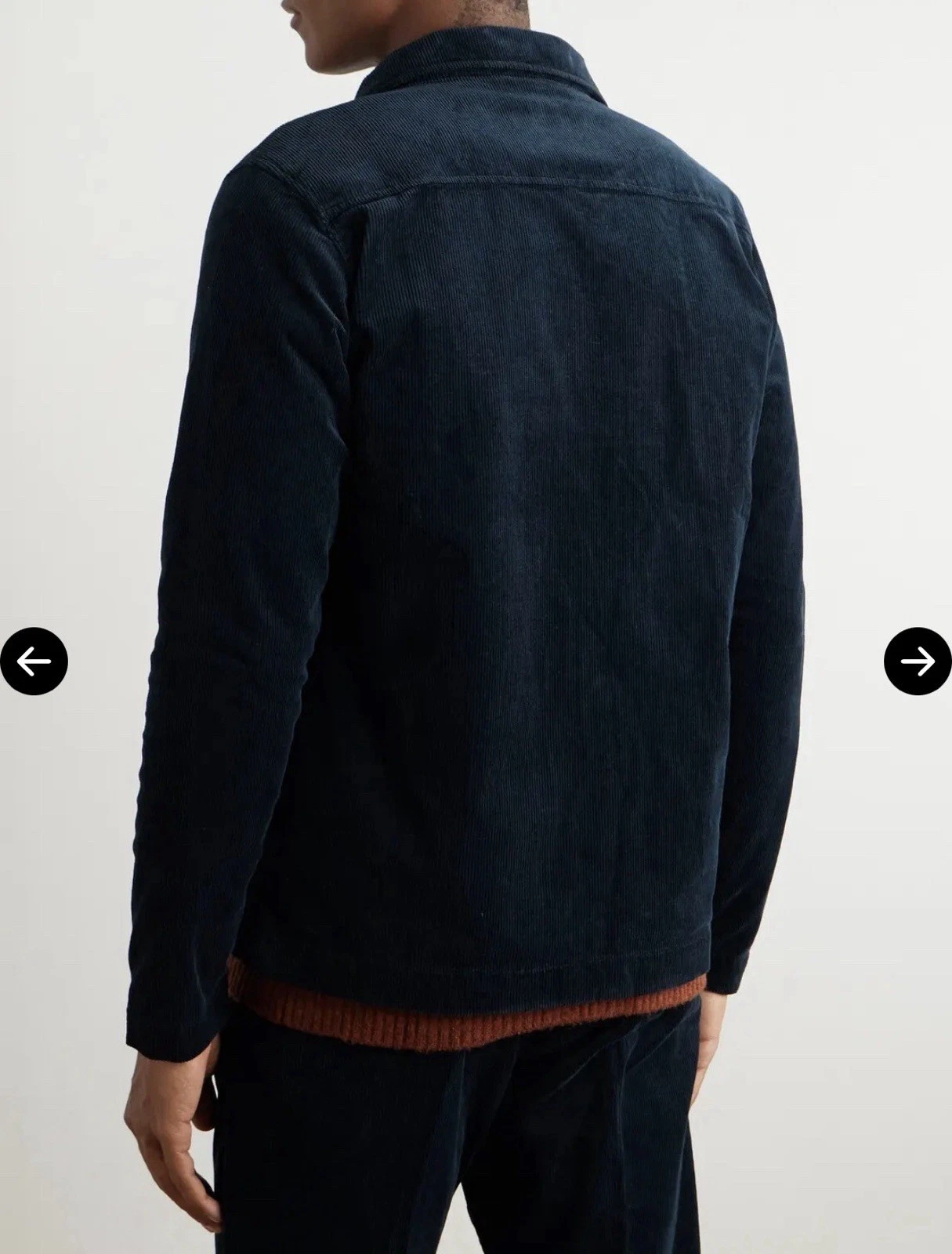NN07 No Nationality, Navy Corduroy Overshirt Or Shacket - XL image 6