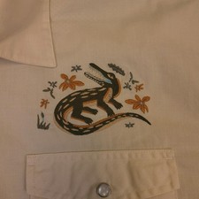 Howler Bros Gaucho Snapshirt XXL Slithering Gators Pearl Snap Embroidered RARE
