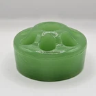 Fenton Jadite Green Flower Frog Unmarked Vintage MCM