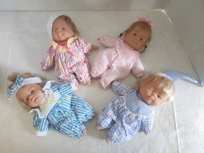 4 VTG 80 s SIMBA TOYS Mini 7  BABY DOLLS Bean Bag Body Vinyl Head Limbs #5