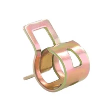 60 Pcs 8mm ID Spring Band Type Clamps, 5/16" Fuel Hose Clamps Golden-60pcs-8mm