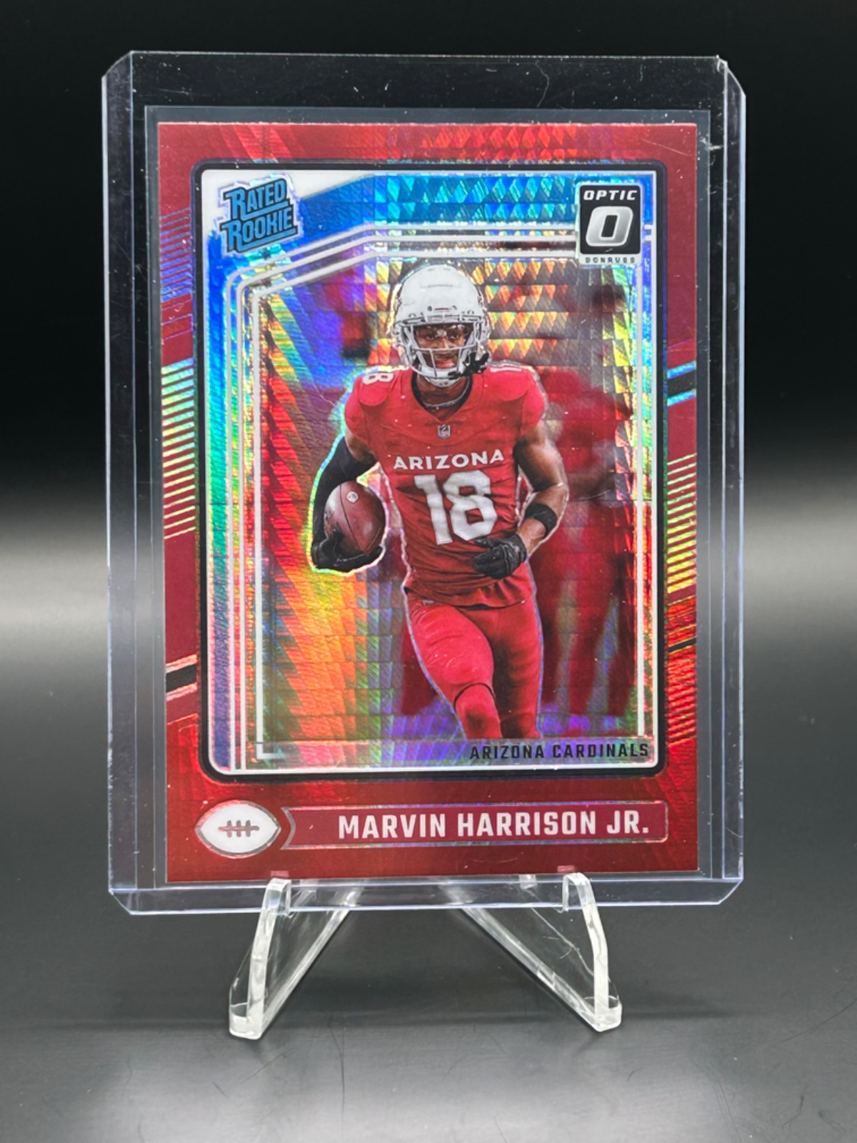 2024 Panini Donruss Optic Red Hyper Prizm Marvin Harrison Jr Rated Rookie # 276