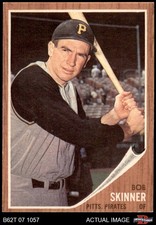 1962 Topps #115 Bob Skinner Normal Tint Pirates COMMON VARIATION 7 - NM