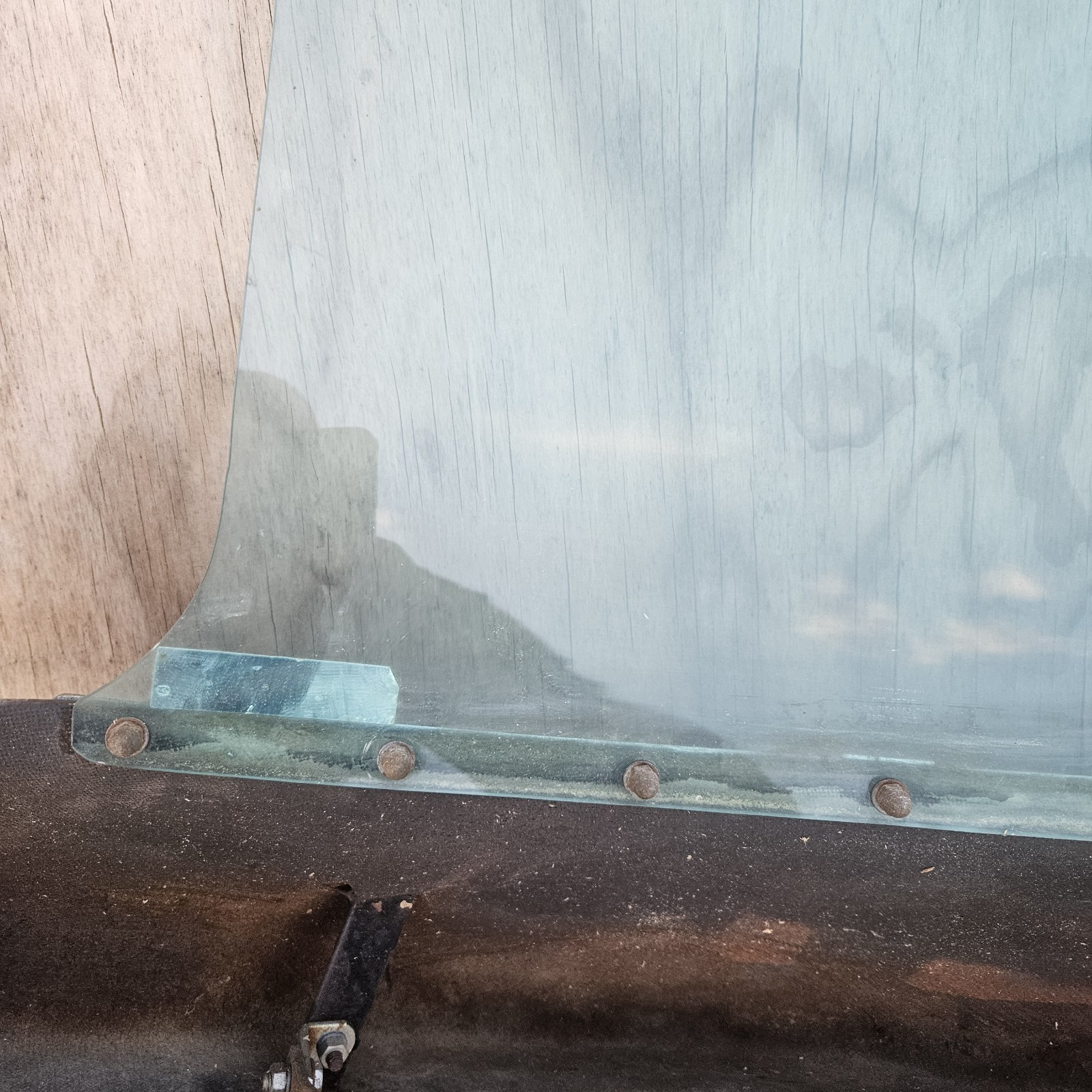 Vtg Motorcycle Fairing Flake Sunrise Orange Windshield Honda CB750           