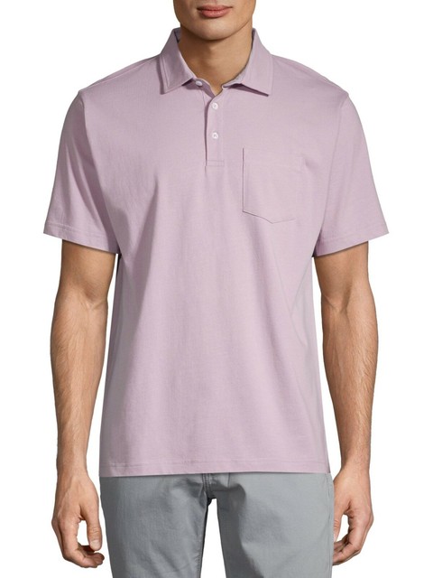 Solid Jersey Pocket Polo Shirt 