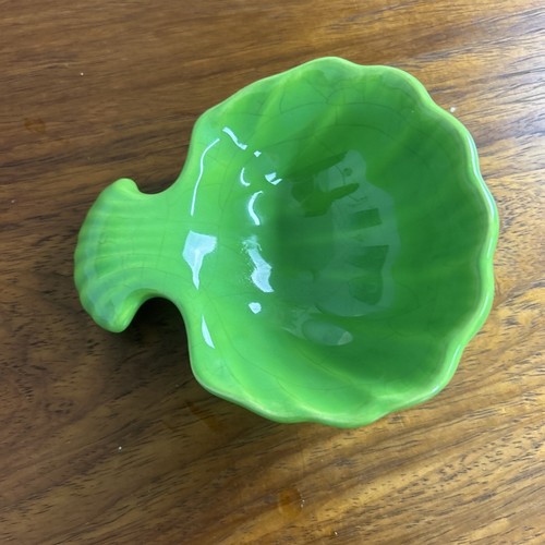 Retro Green Studio Hobbyist ceramic Shell sponge holder soapdish 80’s - Picture 5 of 10