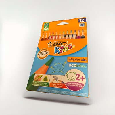 BIC Kids Buntstifte Evolution in 12 versch. Farben,Neu, Alter 2+ (6)