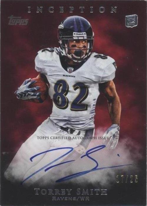 Topps Inception Nfl 2011 Topps Inception - Torrey Smith #107 Red /25 (AU, RC) for sale ...