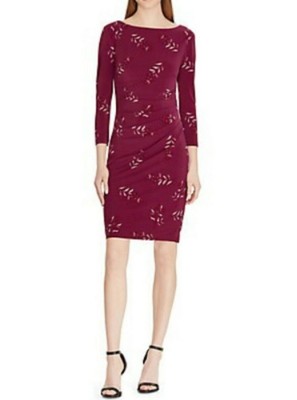 Lauren Ralph Lauren Ruched Boatneck Dress Thebay