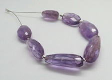 Natural Gemstone Amethyst Nuggets Bead Faceted 7 Pieces Lot 75 Carats Stones
