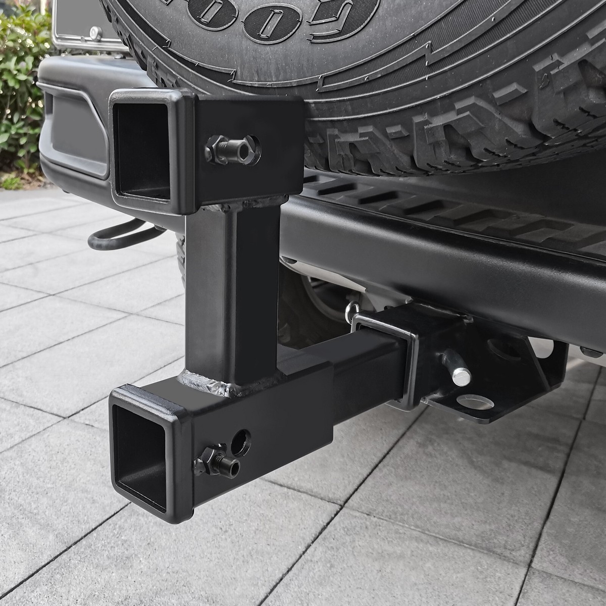 2-Inch Trailer Hitch Extension & Riser – Heavy-Duty Steel, Easy Install, Powder-Coated Finish