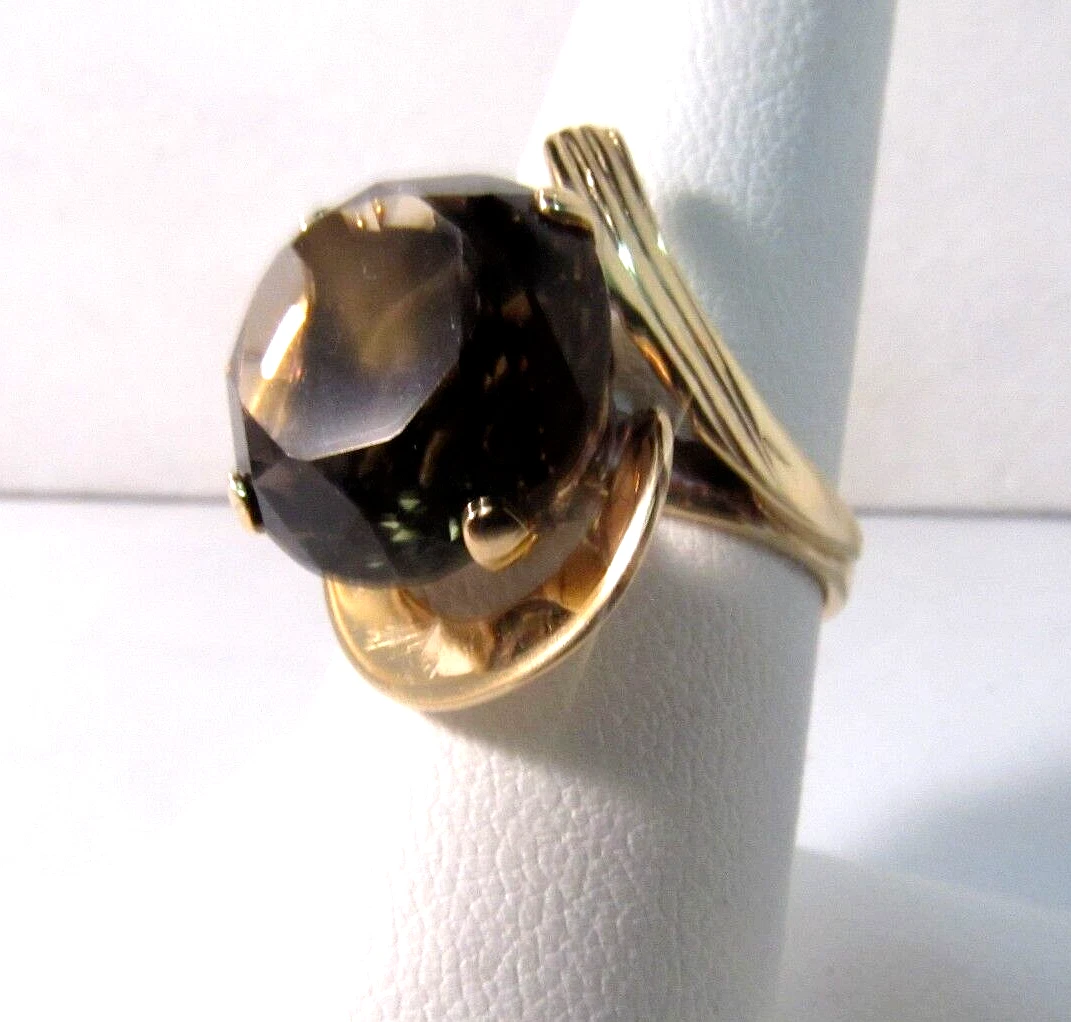 Smoky topaz rings for cheap sale