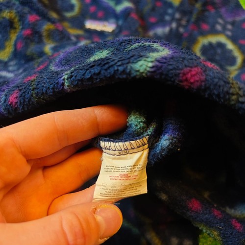 Vintage Patagonia Fleece Sweater Mens Medium Snap-T Monogram multicolor 90s USA - Picture 10 of 13