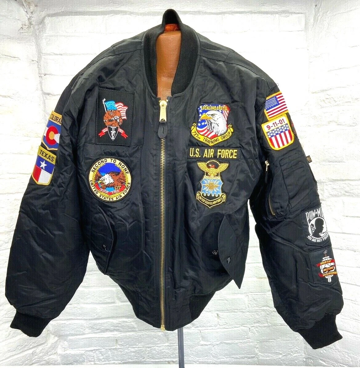 U.S.AIR FORCE MA-1 ブラック L MADE IN USA-